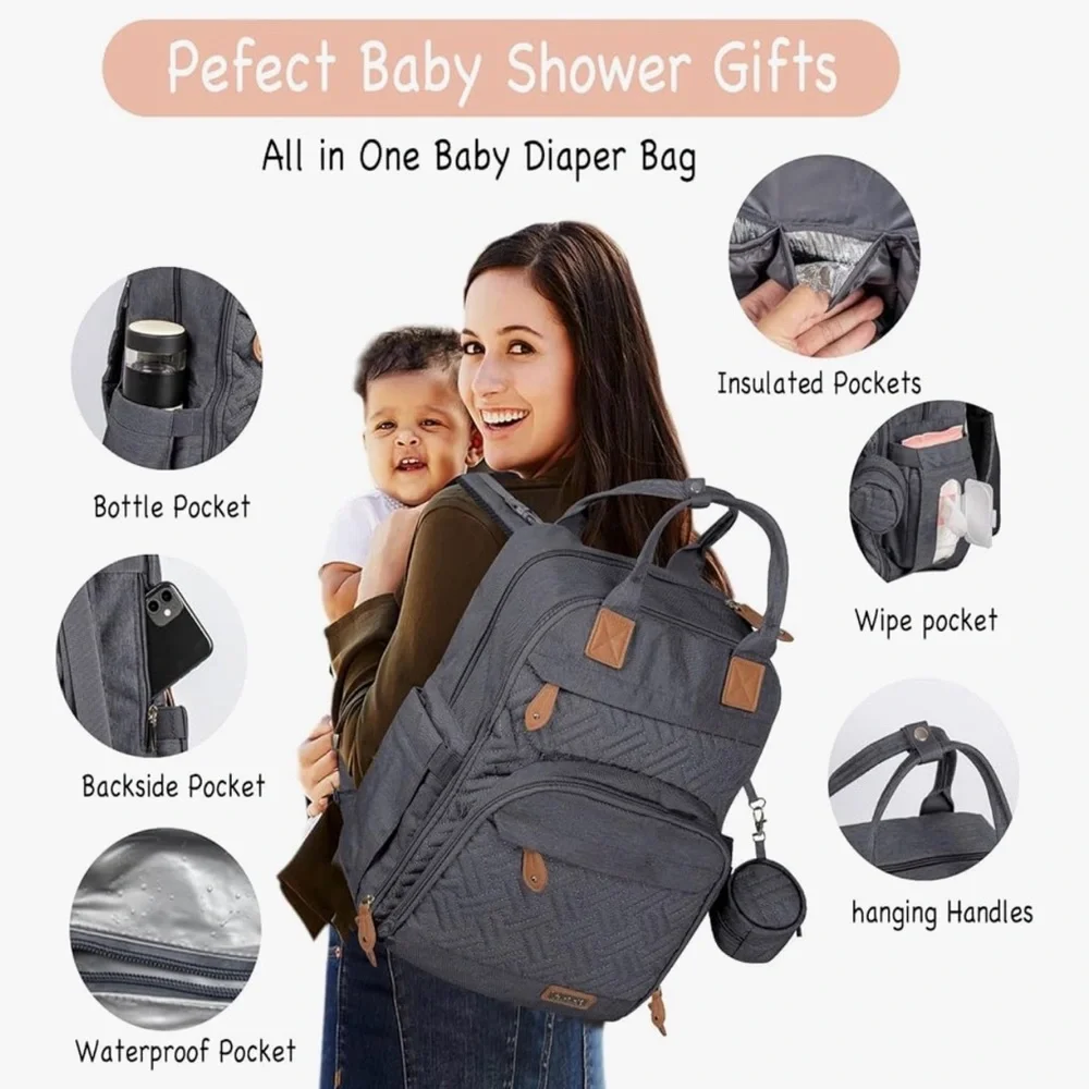 Yokakio | Diaper Bag Backpack for Girl or Boy Large NWT